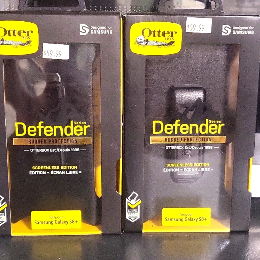 2 unopened new in box black Otter box Defender clips for Samsung galaxy s8 +